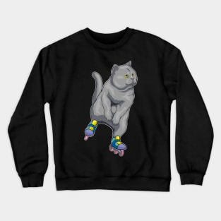 British Shorthair Inline skating Roller skates Crewneck Sweatshirt